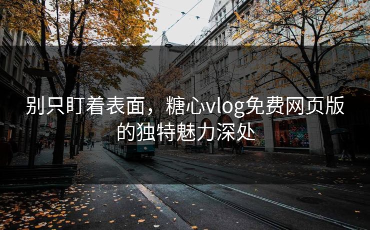 别只盯着表面，糖心vlog免费网页版的独特魅力深处