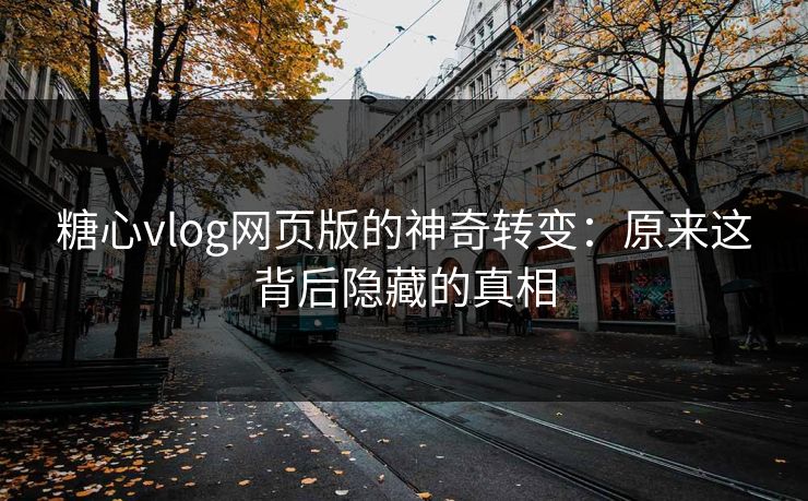 糖心vlog网页版的神奇转变：原来这背后隐藏的真相